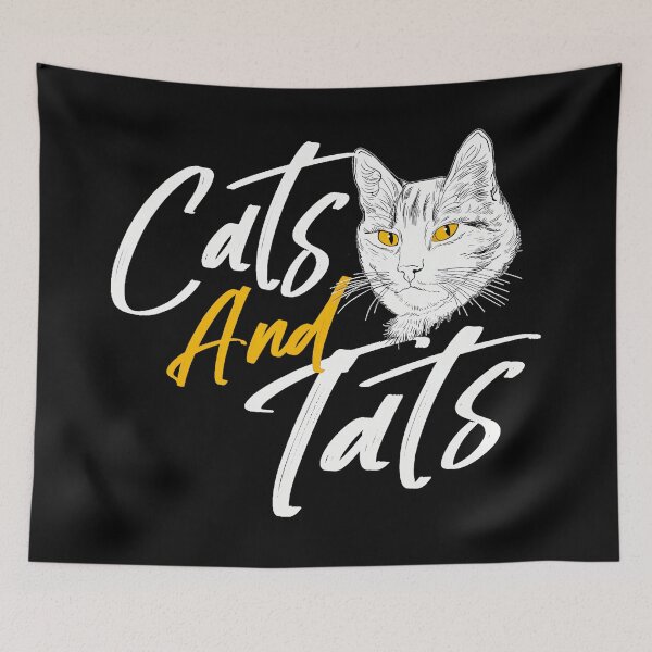 Item preview, Cats and Tattoos Cat Lover Tattoo Style Design designed and sold by Modaozushi216.