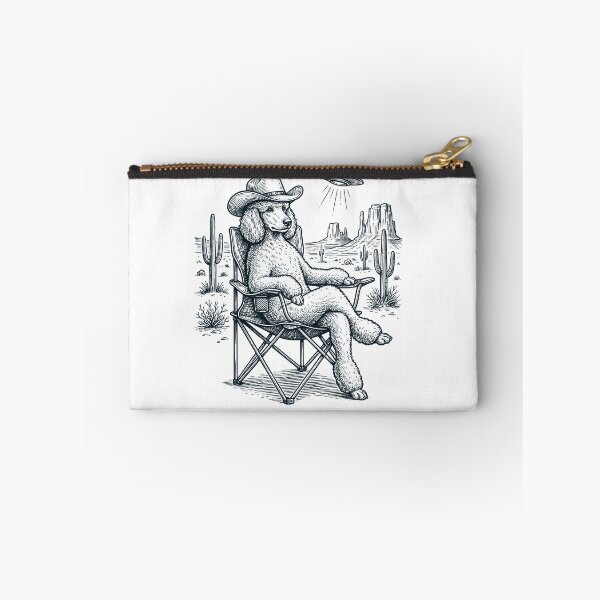 Item preview, Vintage Poodle Cowboy UFO Western Alien Dog Lover designed and sold by DoodleTortle.