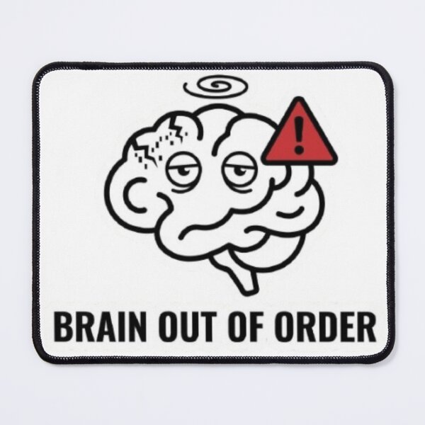 Item preview, Brain Out Of Order Sticker – Funny Tech Humor – Minimal Brain Status Design designed and sold by Vegasstickers.