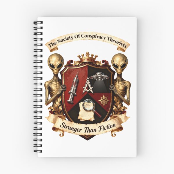 Item preview, The Society Of Conspiracy Theorists Coat Of Arms designed and sold by Radioactive Monkey Club.