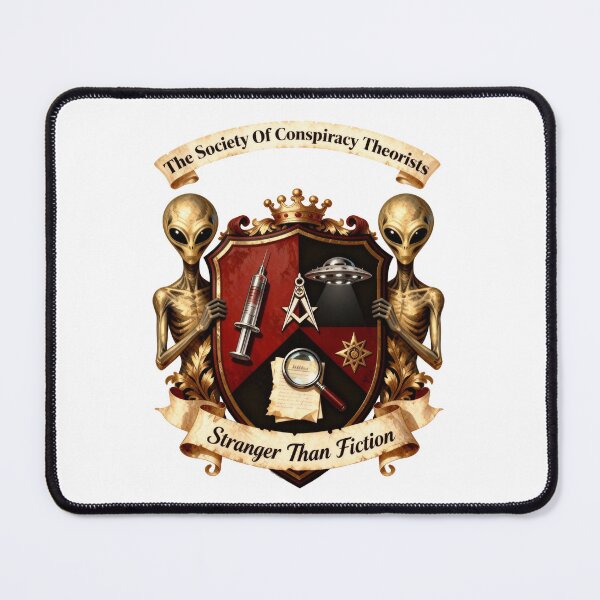 Item preview, The Society Of Conspiracy Theorists Coat Of Arms designed and sold by Radioactive Monkey Club.