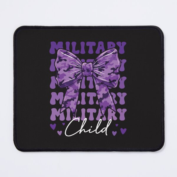 Item preview, Military Child Purple Camo Bow Proud Military Kid designed and sold by kiralynstration.