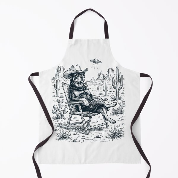 Artikelvorschau, Vintage Rottweiler Cowboy UFO Western Alien Hundeliebhaber entworfen und verkauft von DoodleTortle.