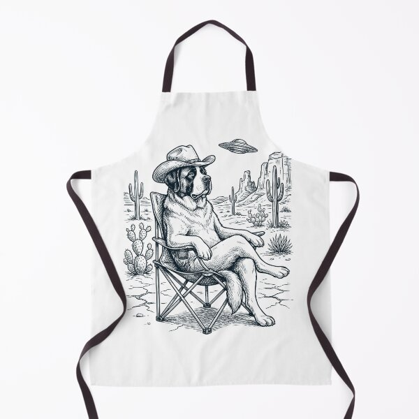 Item preview, Vintage Saint Bernard Cowboy UFO Western Alien Dog Lover designed and sold by DoodleTortle.