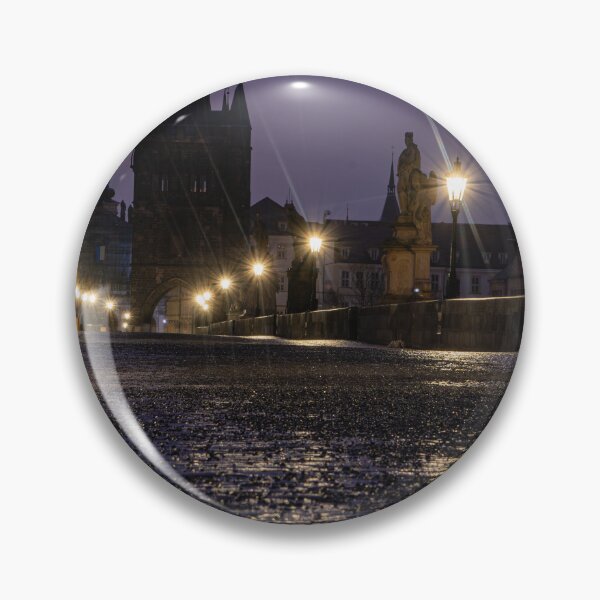 Item preview, Charles Bridge Tower at Night in Prague | Historic Landmark Photography designed and sold by Martindoran.