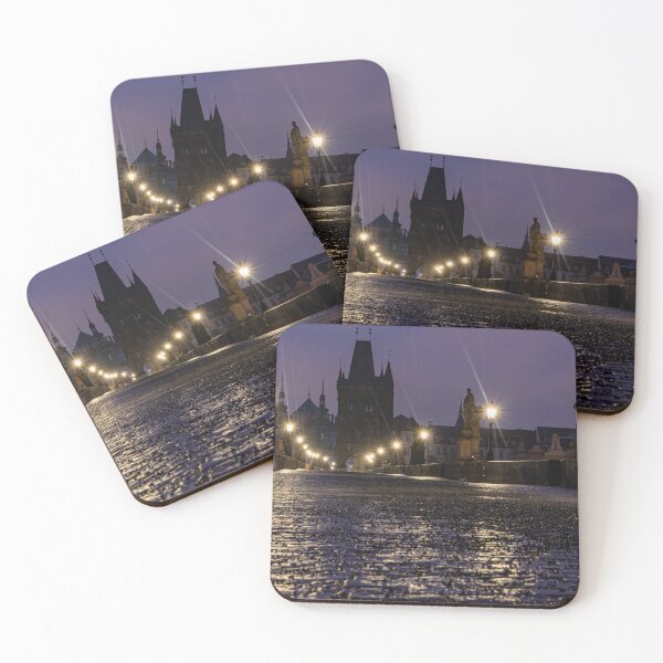 Item preview, Charles Bridge Tower at Night in Prague | Historic Landmark Photography designed and sold by Martindoran.