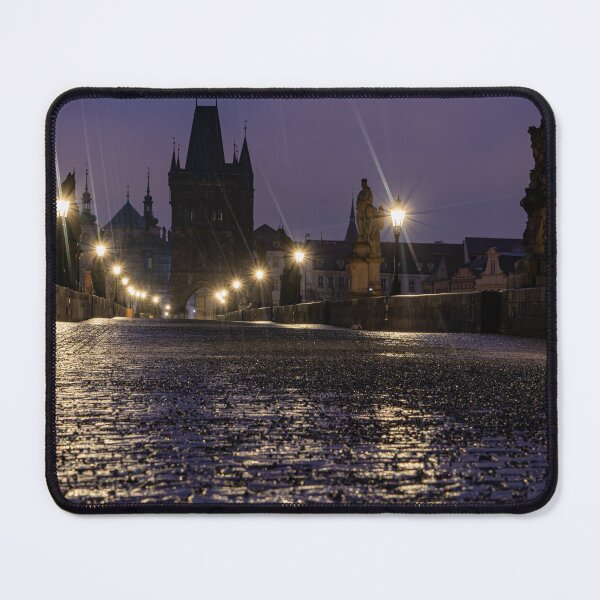 Item preview, Charles Bridge Tower at Night in Prague | Historic Landmark Photography designed and sold by Martindoran.