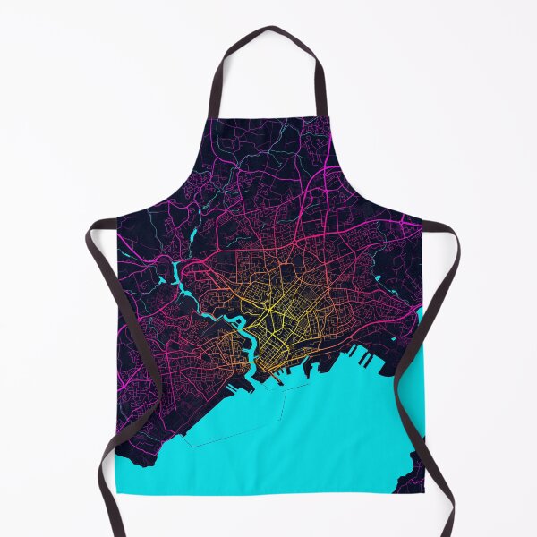 Item preview, Brest City Map of Brittany, France - Neon designed and sold by deMAP.