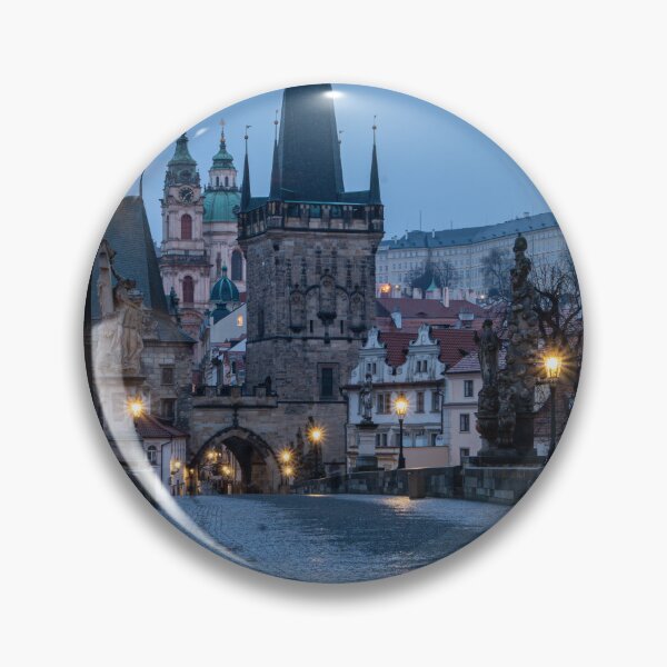 Item preview, Charles Bridge Tower at Night in Prague | Historic Landmark Photography designed and sold by Martindoran.