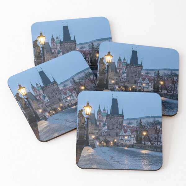 Item preview, Charles Bridge Tower at Night in Prague | Historic Landmark Photography designed and sold by Martindoran.
