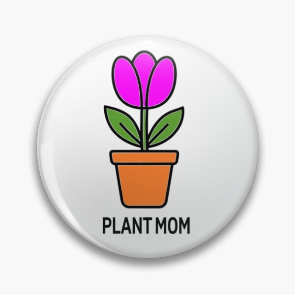 Item preview, Plant Mom - Retro Pink Tulip & Boho Flower Pot designed and sold by The Bold Line Studio.