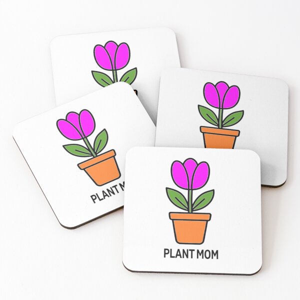 Item preview, Plant Mom - Retro Pink Tulip & Boho Flower Pot designed and sold by The Bold Line Studio.