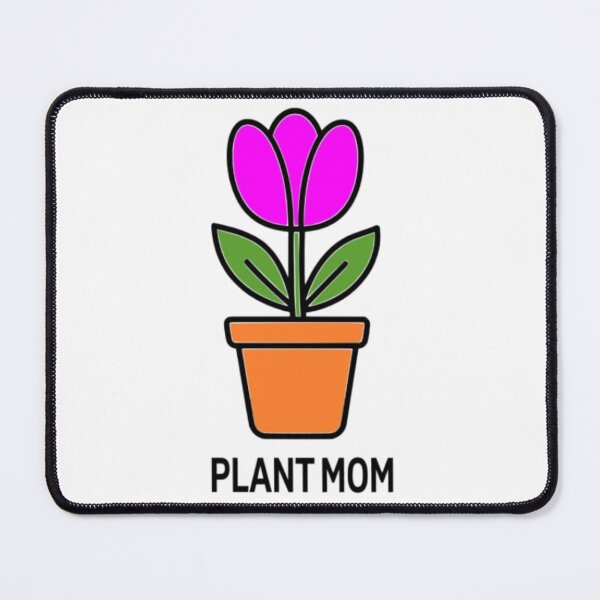 Item preview, Plant Mom - Retro Pink Tulip & Boho Flower Pot designed and sold by The Bold Line Studio.