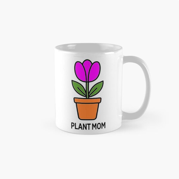 Item preview, Plant Mom - Retro Pink Tulip & Boho Flower Pot designed and sold by The Bold Line Studio.