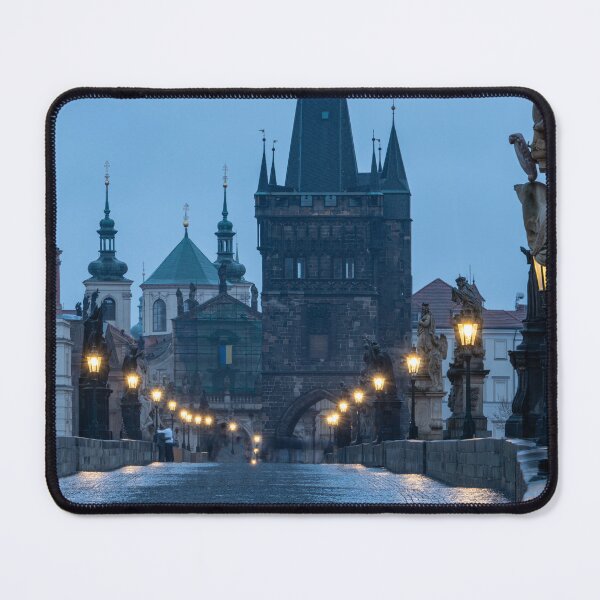 Item preview, Charles Bridge Tower at Night in Prague | Historic Landmark Photography designed and sold by Martindoran.