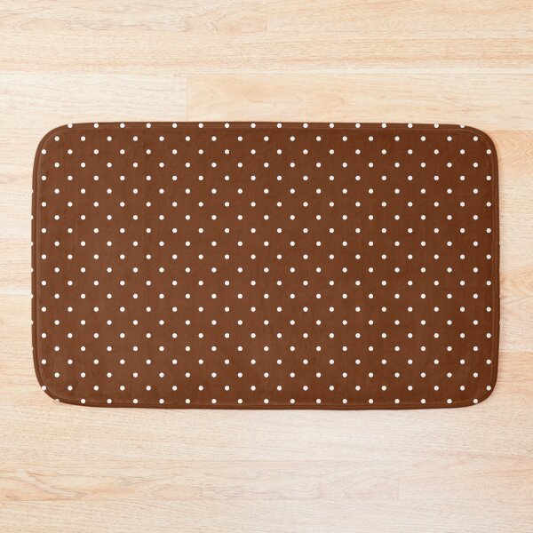 Item preview, White Small Polka Dots On Brown designed and sold by POLKAIWERX.