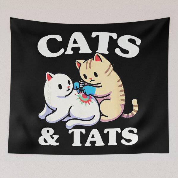 Item preview, Cats and Tats Cute Cat Tattoo Humor Design designed and sold by Modaozushi216.