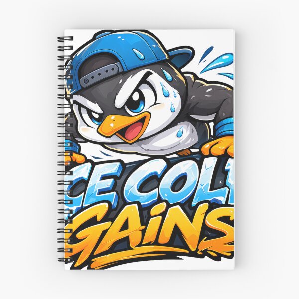 Item preview, Penguin Gym Fitness Sticker – Ice Cold Gains designed and sold by les3cerises.