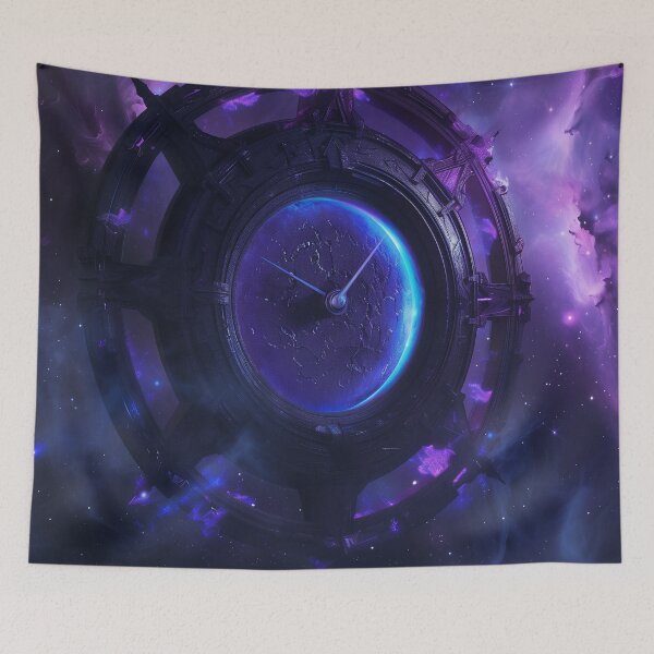 Item preview, Clock In Space- Cosmic Artwork designed and sold by QuantumDrift.
