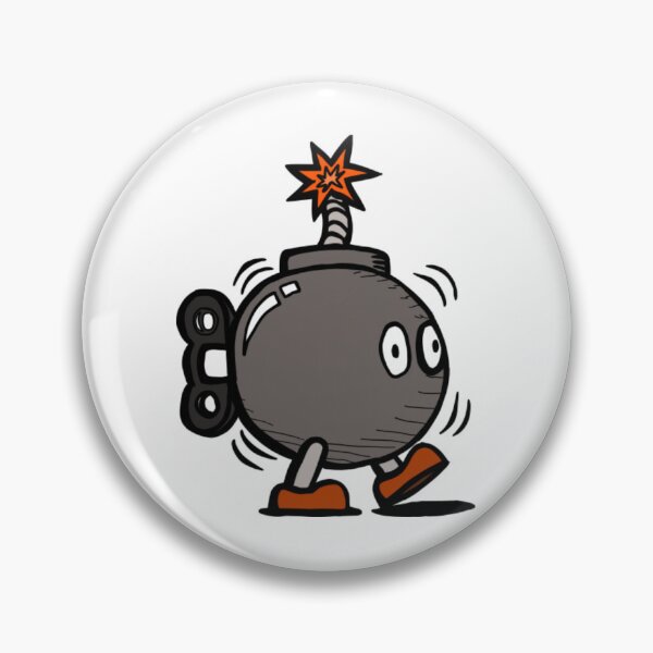 Item preview, Retro Walking Bomb Character Vintage Cartoon Style designed and sold by IgnorantArry.