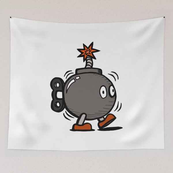Item preview, Retro Walking Bomb Character Vintage Cartoon Style designed and sold by IgnorantArry.