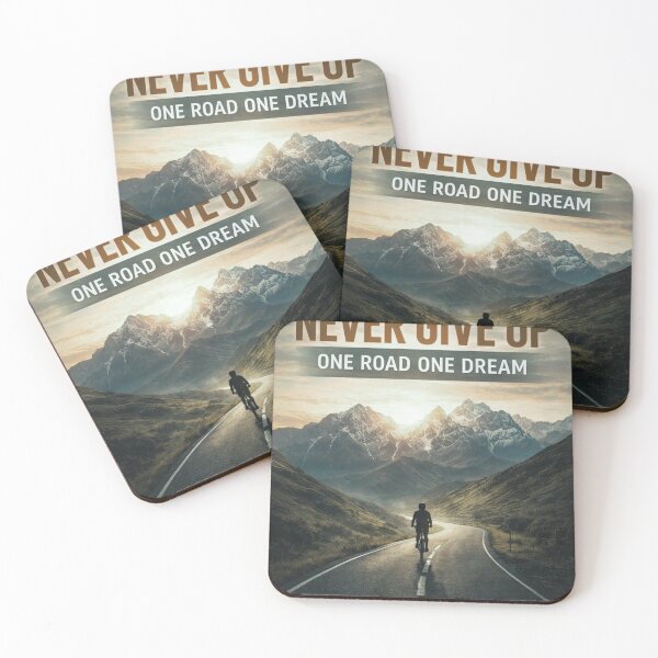 Item preview, One Road One Dream – Motivational Cycling Quote designed and sold by Clauando.