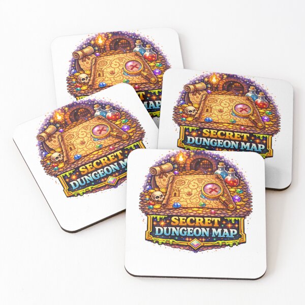 Item preview, Secret Dungeon Map Retro Pixel RPG Gamer Design designed and sold by PixelForge24.