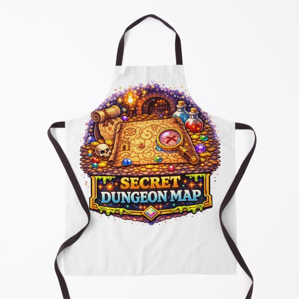Item preview, Secret Dungeon Map Retro Pixel RPG Gamer Design designed and sold by PixelForge24.