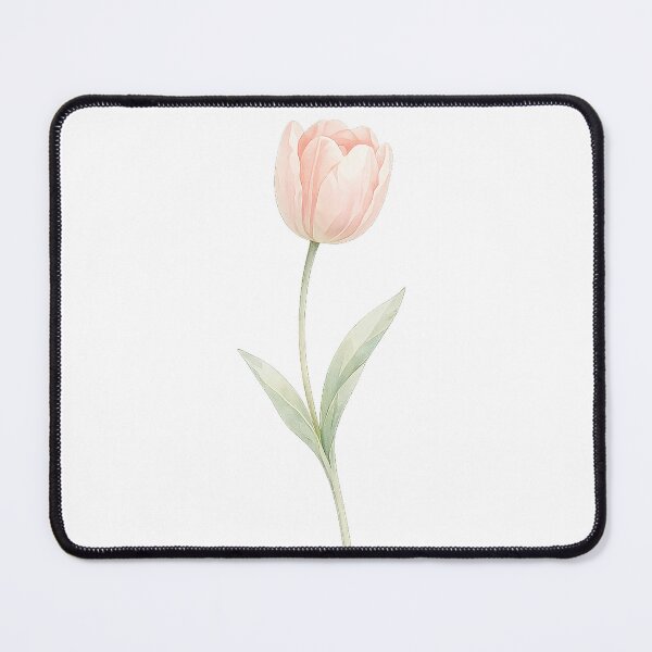 Item preview, Minimal Tulip Watercolor Flower – Soft Spring Botanical Aesthetic designed and sold by SoftMuse Designs.