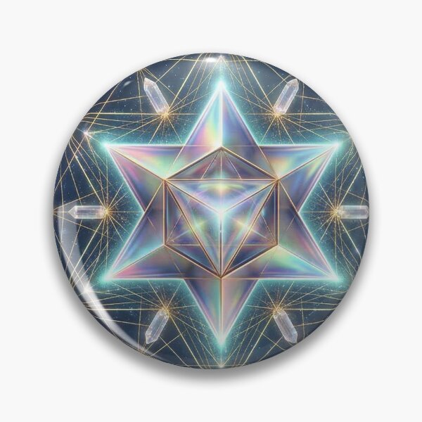 Item preview, Holographic Merkaba Grid - Luxury Crystal Altar Art designed and sold by NettaArts.