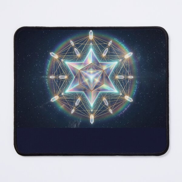 Item preview, Holographic Merkaba Grid - Luxury Crystal Altar Art designed and sold by NettaArts.
