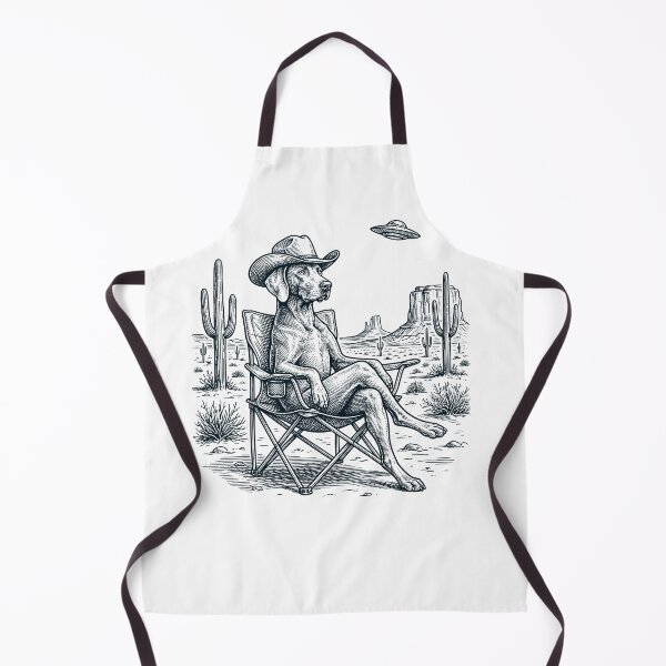 Item preview, Vintage Weimaraner Cowboy UFO Western Alien Dog Lover designed and sold by DoodleTortle.