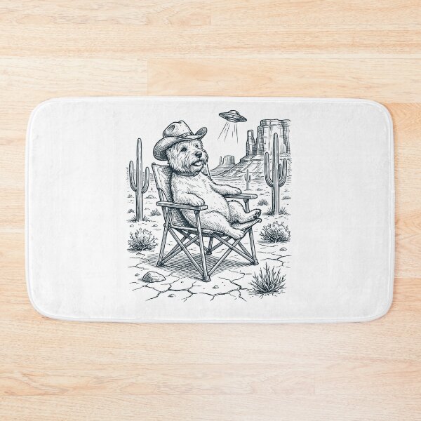 Item preview, Vintage West Highland White Terrier Cowboy UFO Western Alien Dog Lover designed and sold by DoodleTortle.
