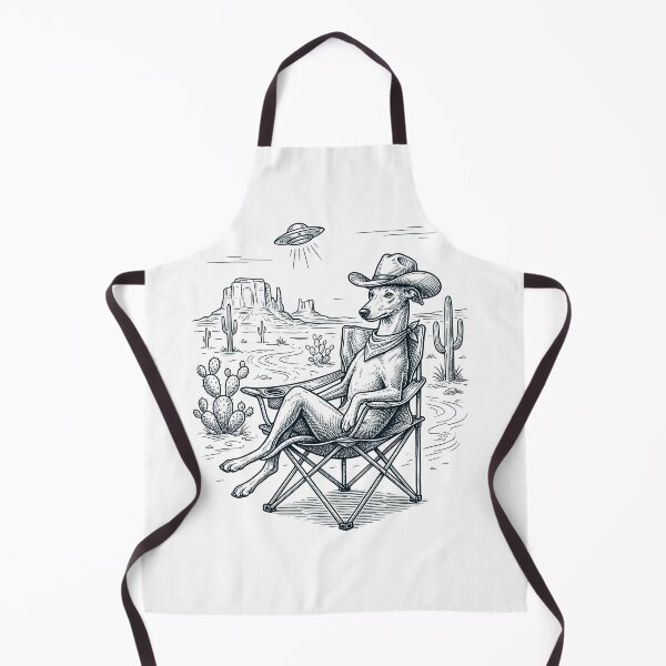 Item preview, Vintage Whippet Cowboy UFO Western Alien Dog Lover designed and sold by DoodleTortle.