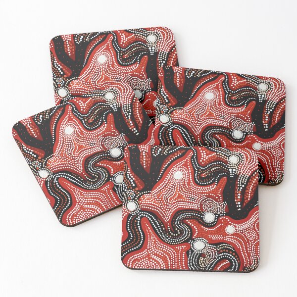 Item preview, Aboriginal Inspired Dot Art - Abstract Lava Pattern designed and sold by GrinGalore.