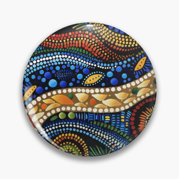 Item preview, Aboriginal Inspired Dot Art - Australian Native Vivid Pattern designed and sold by GrinGalore.
