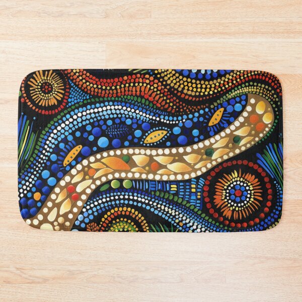 Item preview, Aboriginal Inspired Dot Art - Australian Native Vivid Pattern designed and sold by GrinGalore.