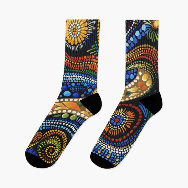 Item preview, Aboriginal Inspired Dot Art - Australian Native Vivid Pattern designed and sold by GrinGalore.