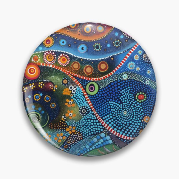 Item preview, Aboriginal Inspired Dot Art - Australian Native Floral Pattern designed and sold by GrinGalore.