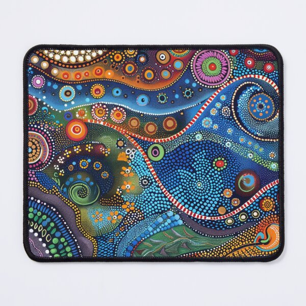 Item preview, Aboriginal Inspired Dot Art - Australian Native Floral Pattern designed and sold by GrinGalore.
