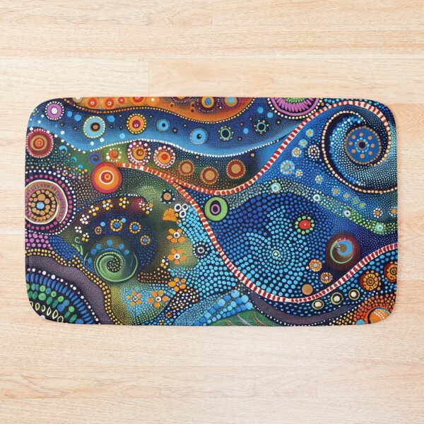 Item preview, Aboriginal Inspired Dot Art - Australian Native Floral Pattern designed and sold by GrinGalore.