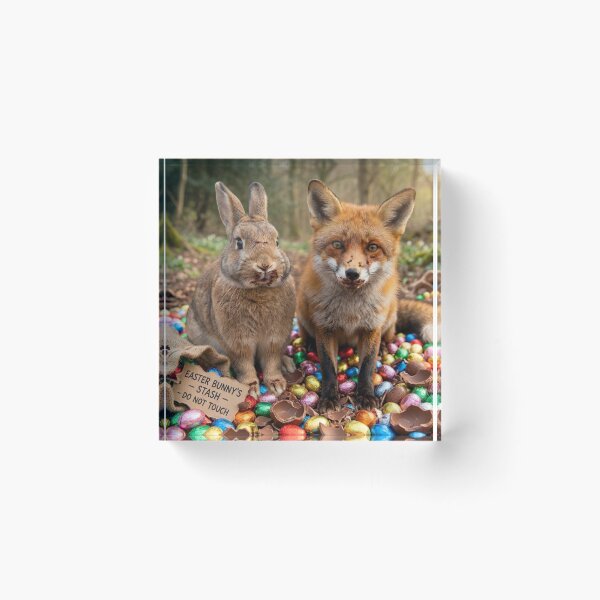Item preview, Fox and Rabbit Easter designed and sold by DaveysDesigns.