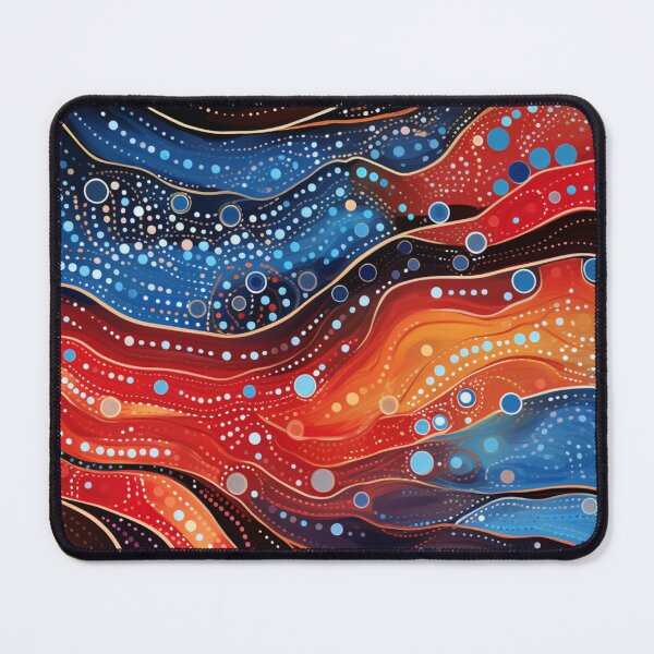 Item preview, Aboriginal Inspired Dot Art - Hot Cold Waves Pattern designed and sold by GrinGalore.