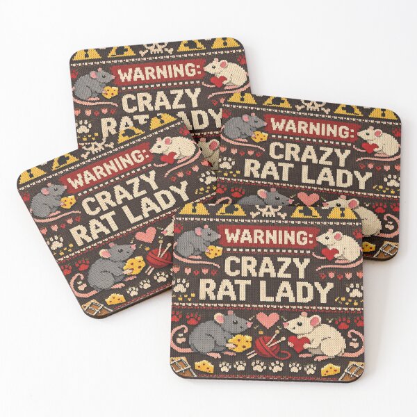 Item preview, Crazy Rat Lady Knitting Pattern Rodent Lover designed and sold by Mauswohn.