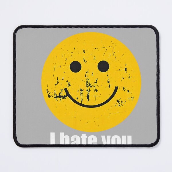 Item preview, I Hate You Retro Vintage Yellow Happy Smile Face I Hate You designed and sold by GreggRoss.