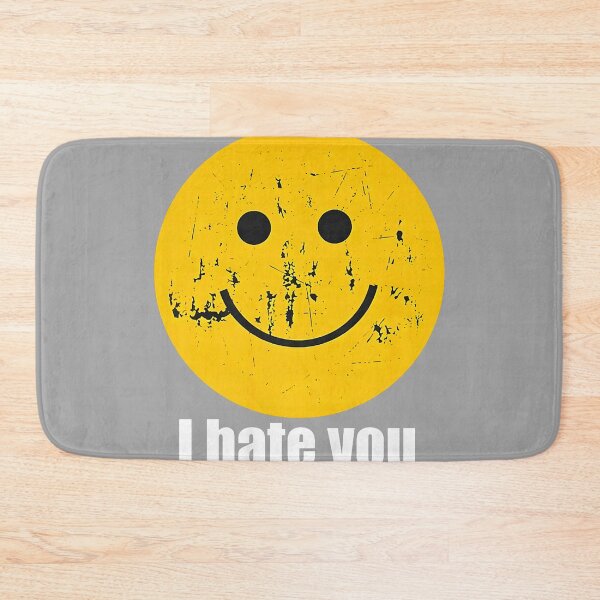 Item preview, I Hate You Retro Vintage Yellow Happy Smile Face I Hate You designed and sold by GreggRoss.