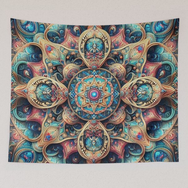 Item preview, Sacred Mandala – Vibrant Geometric Harmony designed and sold by Dogandesighn.