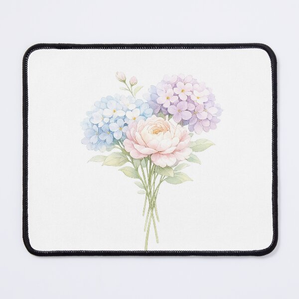 Item preview, Hydrangea Bouquet Watercolor – Soft Vibrant Floral Botanical Aesthetic designed and sold by SoftMuse Designs.