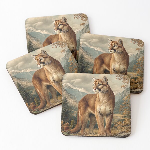 Item preview, Majestic Cougar in Mountain Landscape designed and sold by PetsArt.