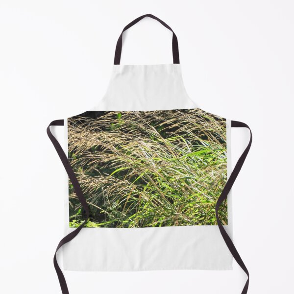 Item preview, Sunlit Tall Wild Grass Bending In Breeze With Golden Seedheads And Lush Green Blades designed and sold by Nmallia.